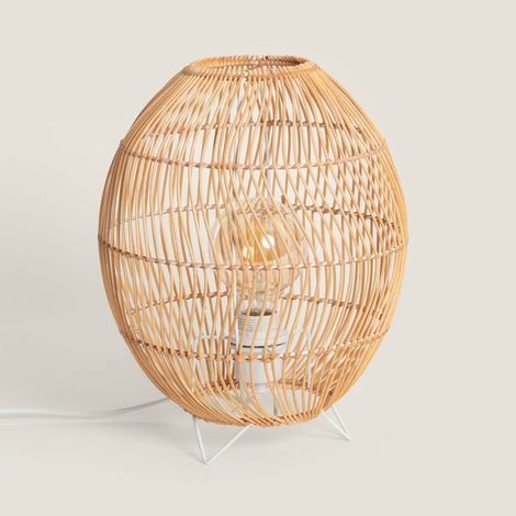Lámpara de Mesa de Ratán Sagra Natural (1/4)