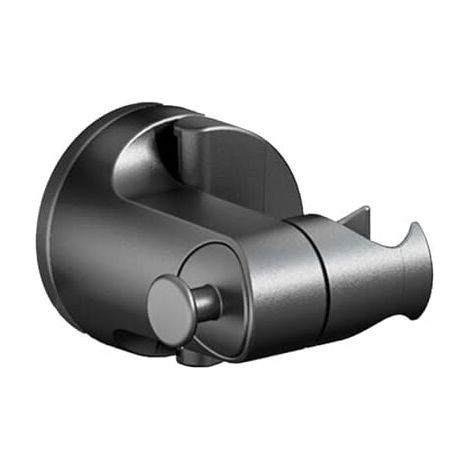 Ulisem Support de Douche Ventouse,Support Pommeau de Douche Sans Percage,Porte Pommeau de Douche Ventouse,Angle Réglable Noir (1/4)
