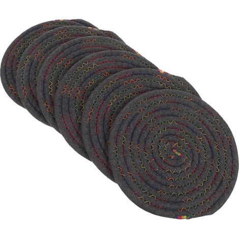 6 dessous de plat en coton, 18 cm, ronds (1/5)