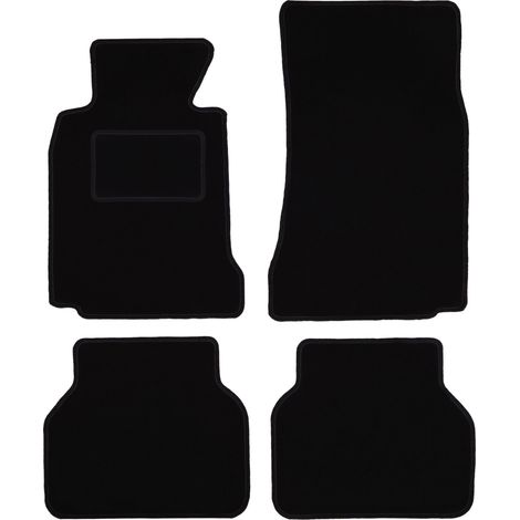 Alfombrillas de terciopelo negro para BMW 5 E39 berlina, familiar, turismo (1996-2004) (1/5)