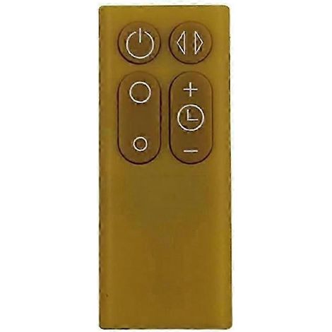 Télécommande ergonomique en plastique jaune compatible avec les ventilateurs Dyson TP00 / TP01 / AM11.