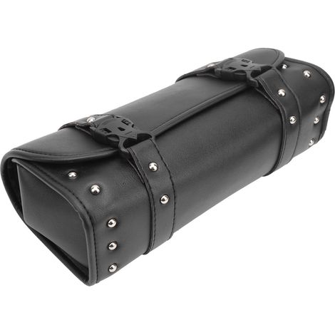 Sacoche de rangement d'outils en cuir PU, organisateur latéral universel pour moto, selle avant et arrière (1/5)