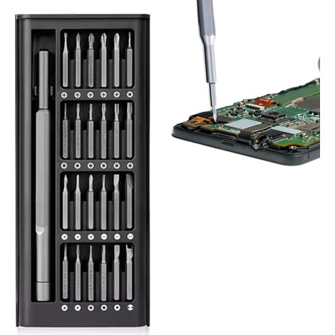 Kit de Tournevis de Précision 24 en 1, Tournevis Multifonction Magnétique avec Embouts pour PS5, PC, Lunettes et Montres (1/5)
