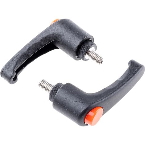 Levier de serrage RS PRO, , filetage M6, Mâle L. 10mm ( Prix pour Paquet de 2 )