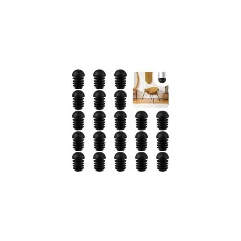 50 tapas para patas de sillas, tapas redondas para tubos de sillas, cubiertas protectoras para muebles (19 mm) - Crezuo (1/4)