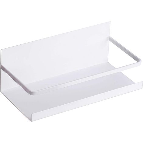 Étagère à épices magnétique, support de réfrigérateur, support de rangement de cuisine, sans perforation, gain de place (blanc) (1/5)