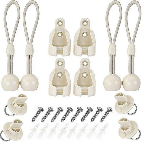 Kit de 4 pièces de rechange pour store enrouleur extérieur Coolaroo : tendeurs élastiques et embouts de fixation. (1/5)