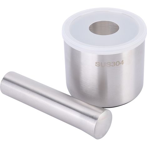 Pilon à ail manuel inox 304 cuisine sans électricité broyeur légumes herbes avec couvercle PP 1420g (1/5)