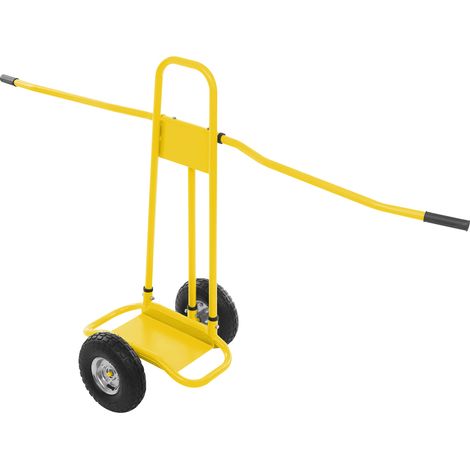 Chariot Porte Panneau 500KG, 2 Roues Transport Plaque Plâtre Fenêtre Jaune, antirouille, rayures résistantes, bras long, usage chantier/entrepôt/hôtel, 1 personne, 2 roues, pour plaques (1/5)