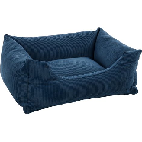 Coussin panier côtelé Rectangle Bleu 100 x 80 x 25 cm