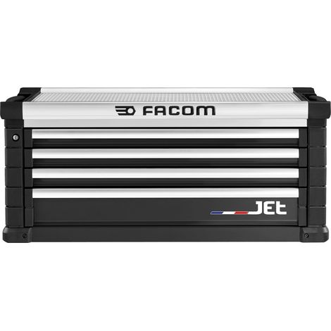FACOM Werkzeugtruhe JET mit 4 Schubladen, 5 Module pro Schublade, schwarz (RAL 9004)
