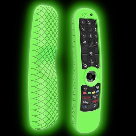 (glow Green)housse Coque En Silicone Pour Tlcommande Lg Mr21ga Mr22ga Mr23ga, Etui De Protection Pour Magic Remote Lg 2021 2022 2023 (1/5)