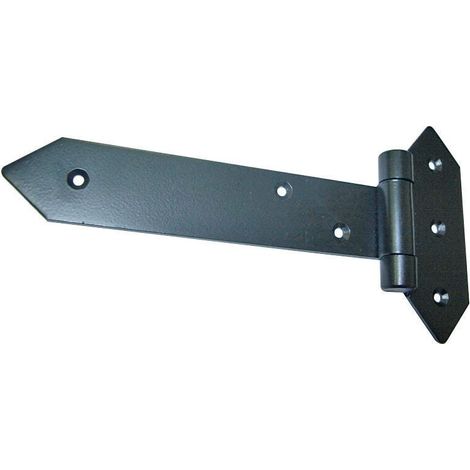 Bisagra de Acero Negra 40x300 mm  Bisagra para Puertas, Portones, Vallas Jardin, Vallas Piscina, Cerradura Puerta Exterior (1/5)