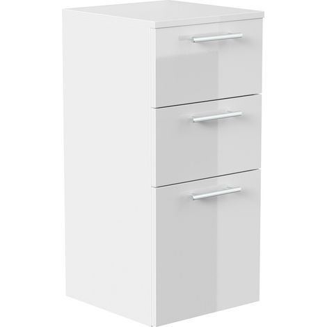 Midischrank 75 cm weiss hochglanz (1/5)