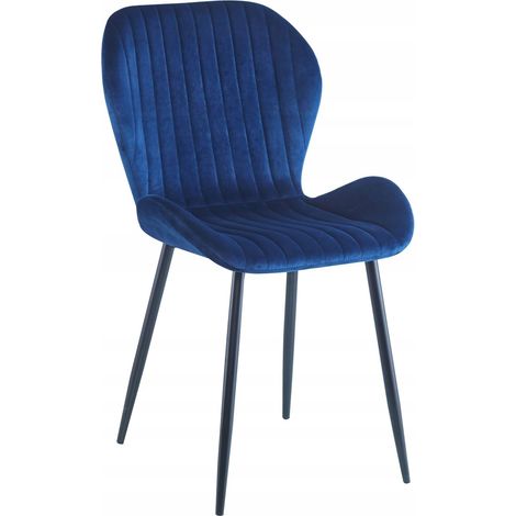 Silla K1-FX de terciopelo azul (1/4)