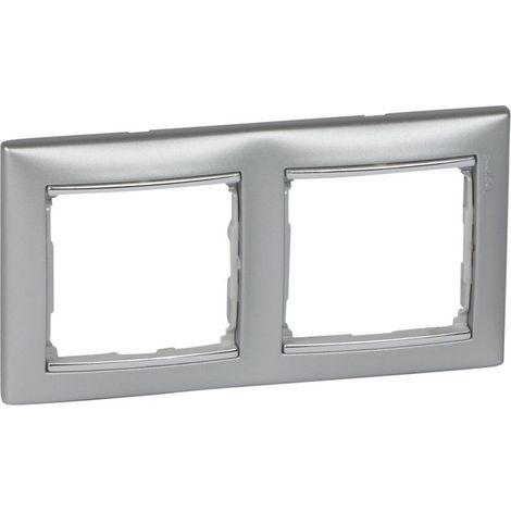 Cornice 2 elementi VALENA alluminio / argento LEGRAND 770352