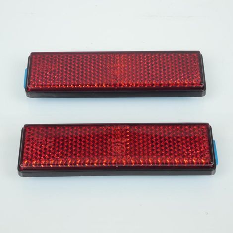Catadioptre réflecteur homologué RMS autocollant 94x27mm rouge (1/3)