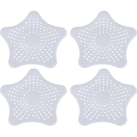 4 PCS Filtre Cheveux Douche, Evier Universels, Protection Evier Cuisine, Crépine d'Évier, Filtres pour Évier, Cuisine, Salle de Bain et Douche, Gris (1/5)