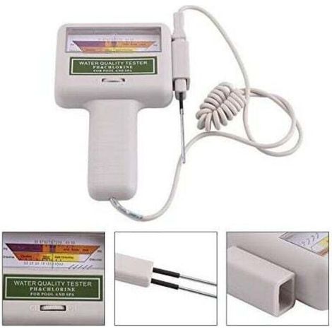 Testeur d'eau piscine et spa Analyseur numérique de pH et chlore Écran LCD grand format Portable et sans produits chimiques (1/5)