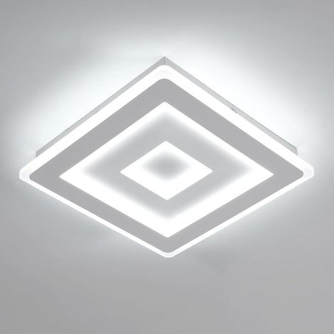 COMELY Modern Square LED Ceiling Light, 36W 28cm LED Ceiling Lamp, White Indoor Ceiling Light Fixture for Bedroom, Living Room, Hallway, Cool White Light 6500K (1/5)