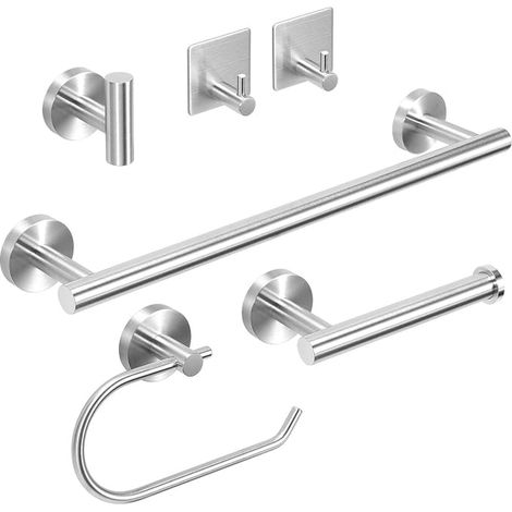 Towel Rack Bathroom Hardware Set - Wall Mounted, Bath Towel Bar Toilet Paper Holders Robe Holder, Heavy Duty Bathroom Accessories Kit (1/3)