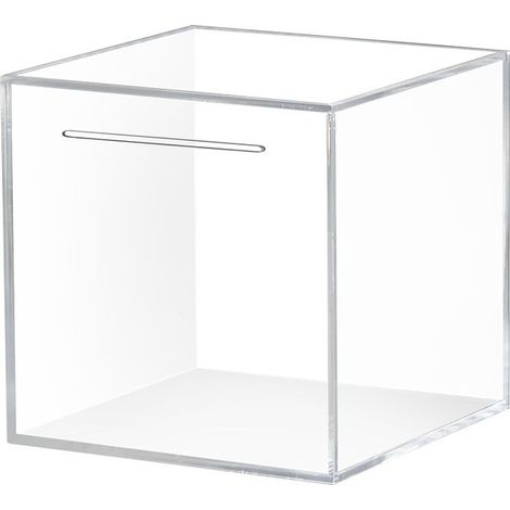 Tirelire en Acrylique, Tirelire Transparente, des Gamins Tirelires Qui Ne Souvre Pas, Tirelire Enfant Adulte Filles Garçons Cadeau danniversaire - 12×12×12 cm (1/4)