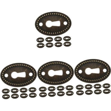 Uonlytech Lot de 48 plaques recouvrement ovales pour serrures (1/5)