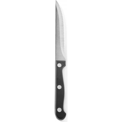 Couteau à steak dentelé en acier inoxydable, longueur 215 mm, lot de 6 - Hendi 781449 (1/2)