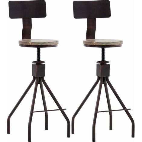 Set 2 Sgabelli Bar Industriali Elko bronzo (1/5)