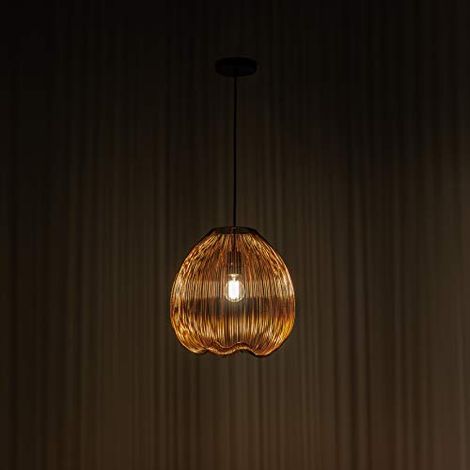Lampadario moderno metallo ottone lucido cm 35 (1/4)