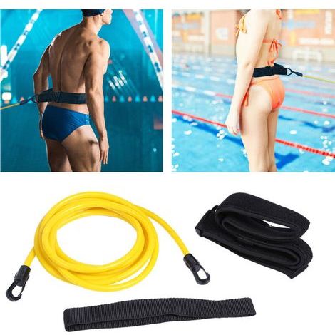 Sangle de natation réglable pour piscine - 3 m - Corde de traction - Pour l'entraînement de natation - Pour la piscine - Pour adultes et enfants (1/5)