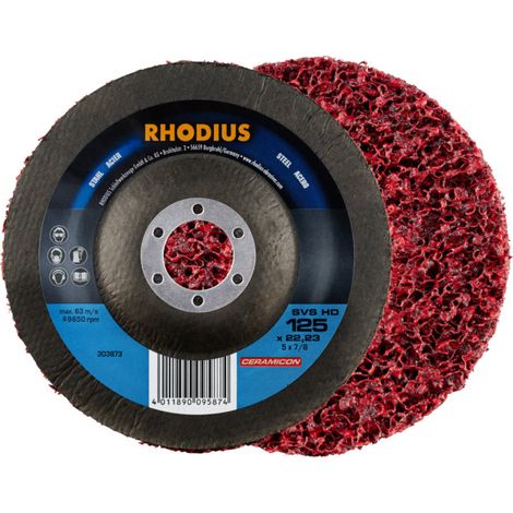 Rhodius 211317 Feutre de nettoyage HD Rhodius SVS 125 x 22,23 mm, acier coudé Diamètre 125 mm 3 pc(s) (1/3)