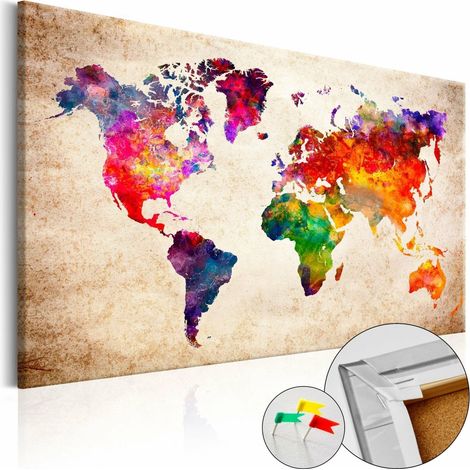 Tableau en liège univers coloré - 120 x 80 cm (1/5)