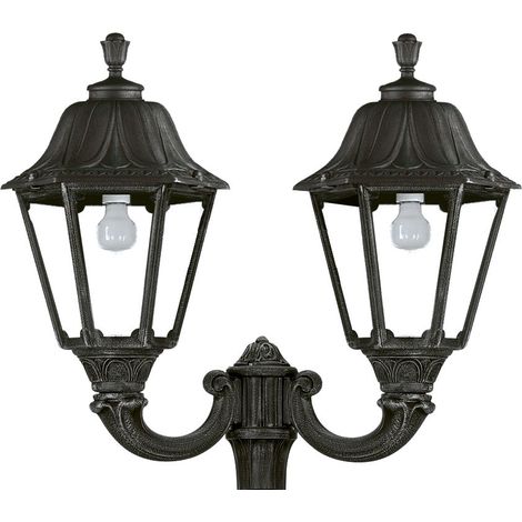 Luminaria para poste 2 brazos INDURA BIG 6 IP55 E27 2x70W 650mm Negro