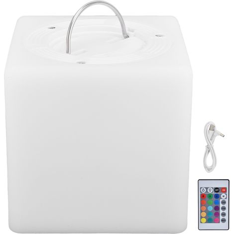 Lampe de nuit LED rechargeable USB, cube lumineux RGBW avec télécommande, intensité variable, lampe de table bar. (1/5)