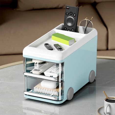 Boîte De Rangement Pour Bureau - Tiroir De Bureau En Plastique - Pour Bureau Salle De Bain Commode Et Rangement Domestique - 1 Pièce (1/5)