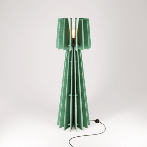 Creative Cables - SHHINE lampada da terra in materiale fonoassorbente (1/5)