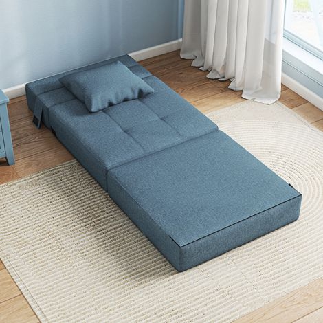 Schlafsessel Relaxsessel Gästebett. abnehmbarer Bezug, 70 cm x 70 cm x 61 cm, Dunkelblau