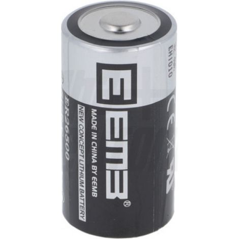 Pila 3,6v 9000ma litio cloruro di tionile li-socl2 - er26500  alpha - pl423a/1b (1/2)