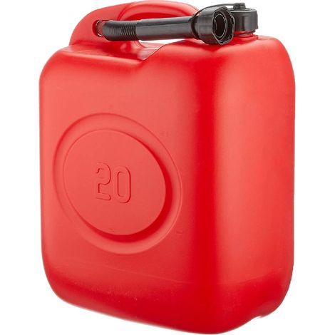 Tanica per carburanti rossa in politeliene con beccuccio flessibile -10 Lt