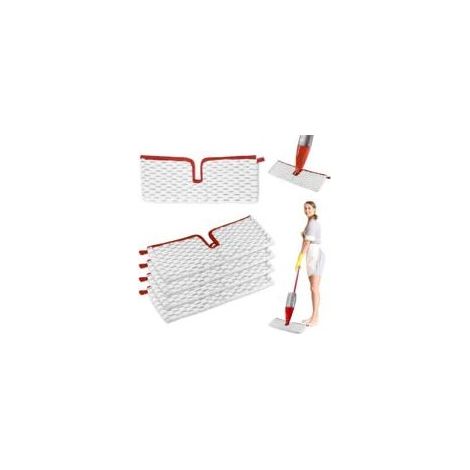 Kit de recharge 5 pièces microfibres pour balai Vileda Spray Double face pour nettoyage efficace Adapté à tous types de sols-Crezuo (1/5)
