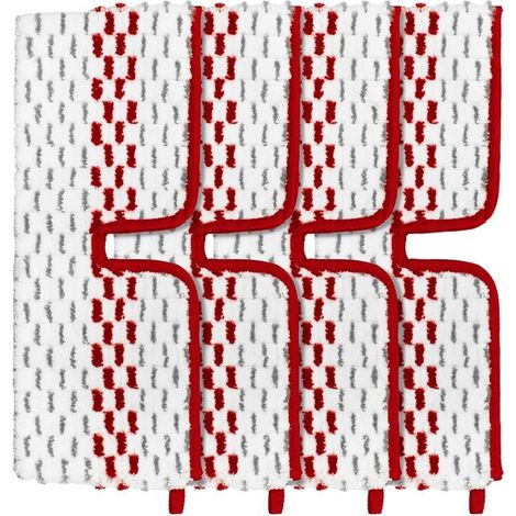 Accessoires pour balai à vapeur - Compatible avec Vileda, ProMist MAX - Tampon de balai en microfibre - 4 pièces Chiffons pour nettoyeur vapeur (1/5)