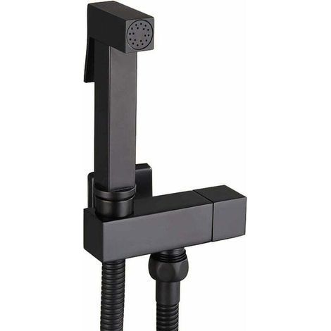 Schwarzer Bidet-Sprühkopf – Handbrause aus Messing – Edelstahl, 150 cm – Ergonomisches Design für effiziente Reinigung (1/5)