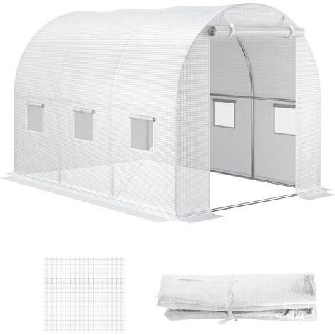 Bâche de remplacement pour serre 300 x 200 x 200 cm transparente résistante aux intempéries (1/5)