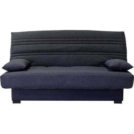 Canapé convertible 3 places – Matelas 17 cm haute résilience – Tissu gris anthracite – Dimensions L199 x P96 x H103 cm (1/5)
