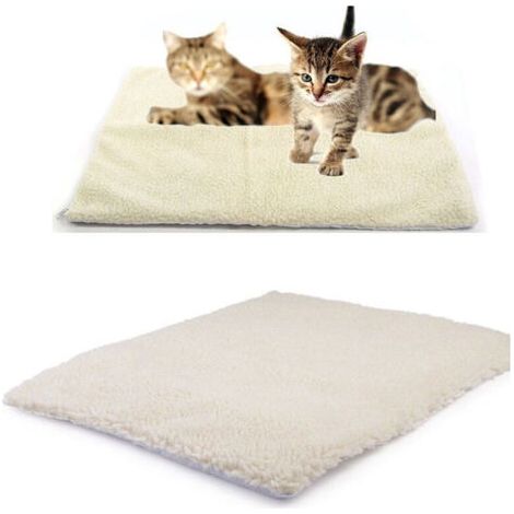 Tapis auto-chauffant pour animal domestique, couverture pour chat/chien, coussin chauffant pour animaux domestiques, tapis de coussin auto-chauffant pour chats, couverture écologique, 90 x 64 (1/5)