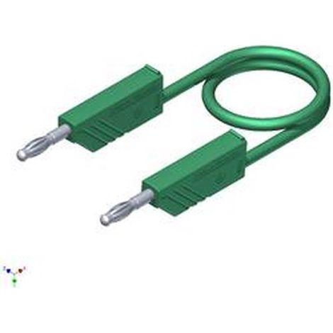 Câble de test CO MLN SIL 50/1, fiche banane 4 mm, longueur 0,50 m, vert, 1 pièce (1/5)