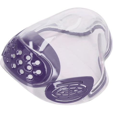 Masque respiratoire anti-buée en polycarbonate transparent avec filtre anti-éclaboussures et visière de protection pour enseignants et adultes (violet) (1/5)