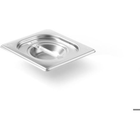 Couvercle Gastronorme - GN 1/6 - 176 x 162 mm - Acier Inoxydable - Pour Bacs GN Universels - 1 Pièce (1/2)