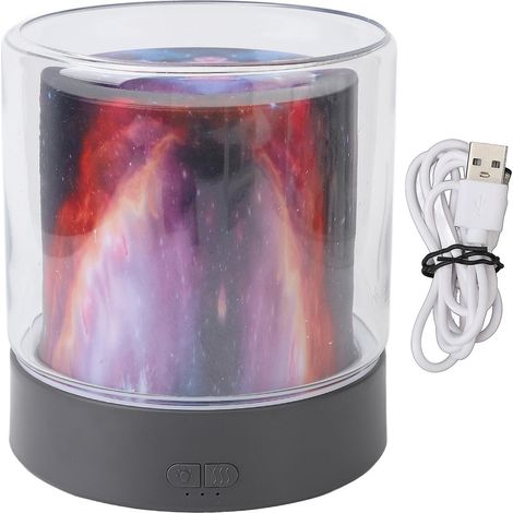 Humidificateur d'aromathérapie 300 ml, diffuseur ultrasonique d'aromathérapie à flamme, veilleuse d'aromathérapie ciel étoilé, idéal pour la chambre ou le bureau. (1/5)
